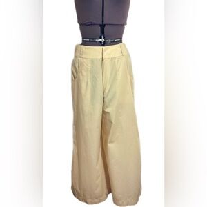 Free People Menorca Crop Wide Leg Cotton Pants Size 10